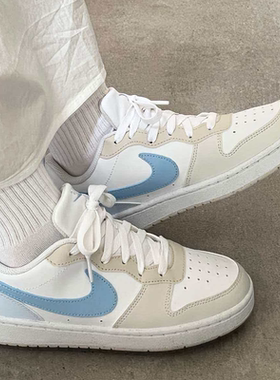 耐克/Nike Court Borough Low 白蓝女款休闲低帮板鞋 IB4701-141