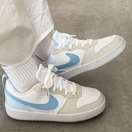 耐克/Nike Court Borough Low 白蓝女款休闲低帮板鞋 IB4701-141