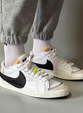 耐克/Nike Blazer Jumbo 低帮防滑男款板鞋 白黑色 DN2158-101