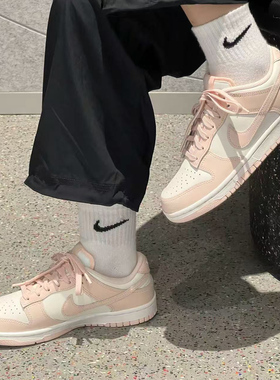 耐克/Nike Dunk 樱花粉防滑耐磨百搭女子低帮复古板鞋 DD1503-102