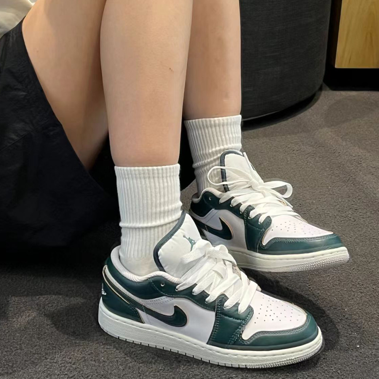 耐克/Nike Air Jordan 1 Low 白绿低帮复古休闲篮球鞋 FQ8041-300,运动鞋new,板鞋,淘宝优惠券,粉丝福利购,淘宝优惠卷