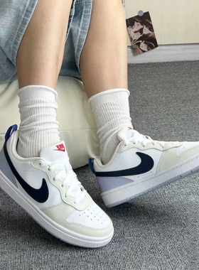 耐克/Nike Court Borough 白蓝女款低帮休闲运动板鞋 IM3384-141