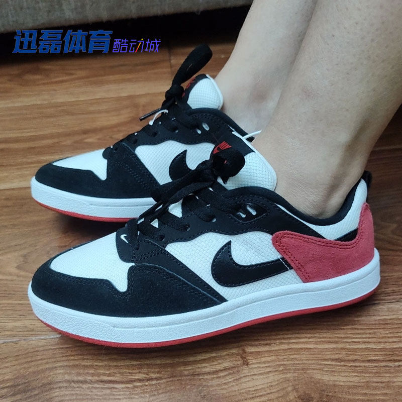 Nike/耐克 SB Alleyoop 黑白红 复古休闲低帮防滑板鞋 CJ0883-102