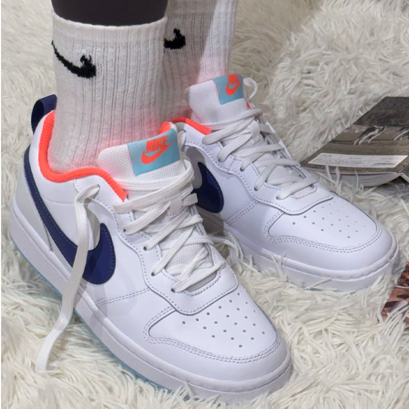 耐克/Nike Court Borough Low 2 低帮透气休闲蓝白板鞋BQ5448-112,运动鞋new,板鞋,淘宝优惠券,粉丝福利购,淘宝优惠卷