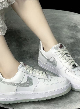耐克/Nike Air Force 1 百搭舒适女款白灰低帮休闲板鞋HQ3461-191