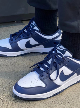 耐克/Nike Dunk Low 白蓝男款低帮休闲复古经典板鞋 HF5441-107