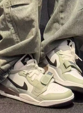 耐克/Nike Jordan Legacy 312男款白绿复古低帮篮球鞋HV5970-101
