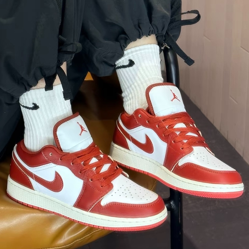 耐克/Nike Jordan 1 Low 白红经典运动耐磨低帮板鞋 FJ3465-160