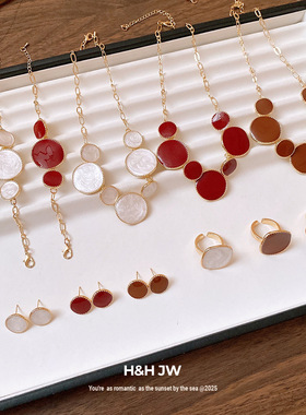 不规则圆形简约时尚项链法式复古小众百搭锁骨链轻奢感项饰女