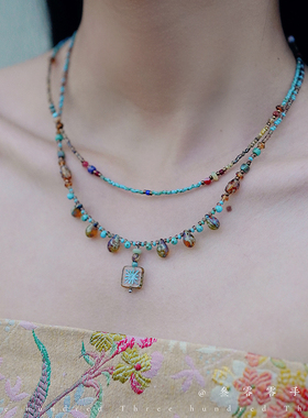 叁零零原创•青珀捷克琉璃项链