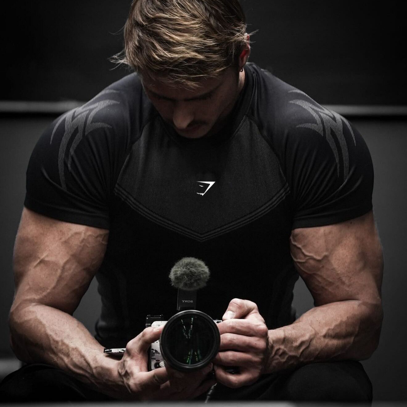 2026跨境紧身衣GYMSHARK男肌肉鲨鱼健身上衣男士休闲跑步速干透气