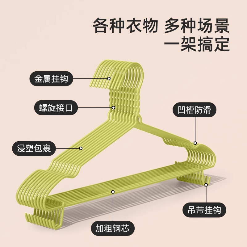 衣架挂衣衣衣挂晾衣服架收纳挂钩衣架子宿舍用学生防滑加粗衣柜