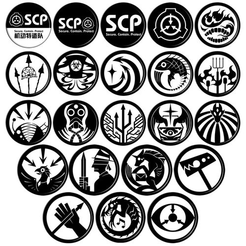 SCP周边机动队特遣队COS谷子标志二次元动漫吧唧徽章胸章A款