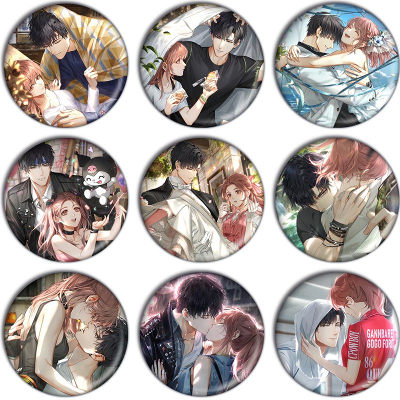 光与夜之恋萧逸徽章挂件镭射胸章