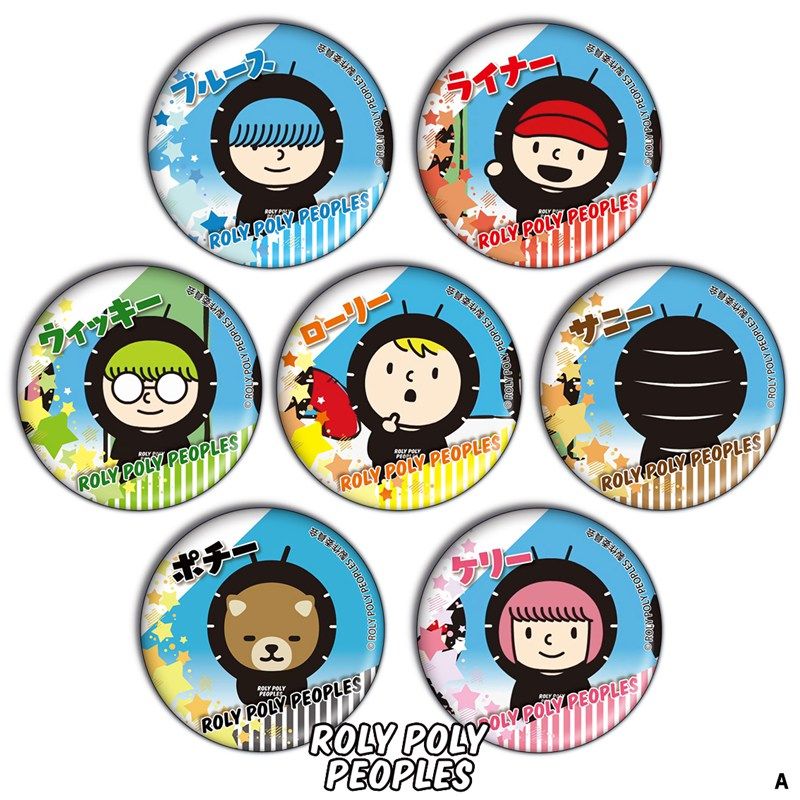 roly poly peoples 现货镭射徽章马口铁吧唧次元胸章日本动漫周边