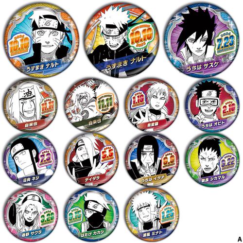 火影忍者生日徽章NARUTO鸣人现货镭射胸章吧唧日本动漫国产周边H