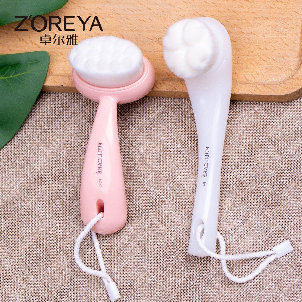ZOELYA 페이셜 클렌징 브러시 부드러운 강모 수동 페이셜 클렌징 악기 페이셜 클렌징 브러시 페이셜 모공 청소 여드름 유물 아치형 끈
