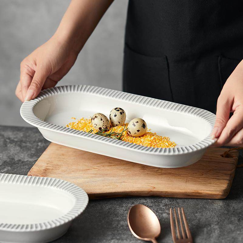 驼背雨奶奶釉下彩陶瓷餐具12英寸鱼盘家用蒸鱼盘子高级感饭店专用,餐饮具,盘,淘宝优惠券,粉丝福利购,淘宝优惠卷