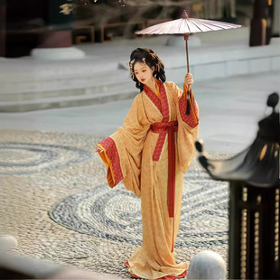 原创汉服女2026新款 惊鸿 战国袍直裾袍复原改良拖尾大放量春夏款