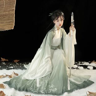 原创汉服2025新款宋晋交领齐腰男女CP大袖秋冬仙气飘逸中国风套装