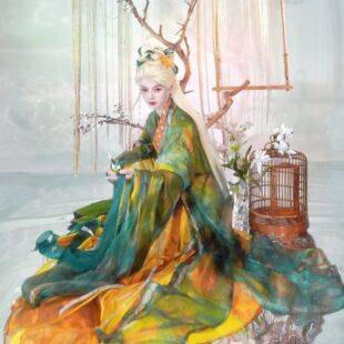 正版原创汉服男2026新款国风大典走秀男女同款魏晋撞色花朝节古装