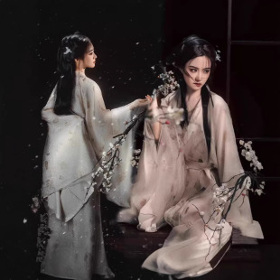 古装 广袖 春夏 晋制仙气大袖 魏晋直裾写真汉服清冷古风成人交领新款