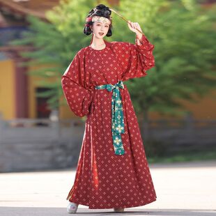 唐制2026新款春夏季复原圆领袍灯笼裤大放量亲肤透气日常通勤古装