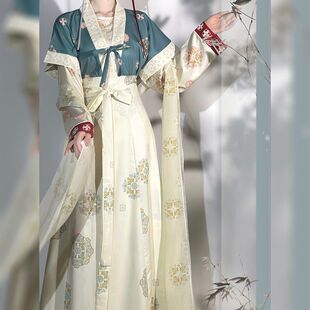 破裙改良春夏日常 唐制褙子圆领交领短衫 辰之美汉服女 锦月华