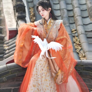 正版原创汉服2026新款春魏晋飘逸漫画感花朝节织金踏青汉元素套装