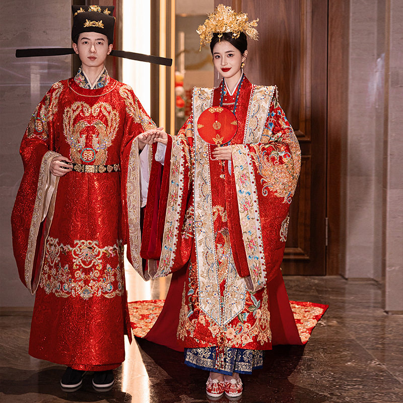 明制汉服婚服凤冠霞帔全套重工新娘结婚嫁衣中式婚礼服2026新款