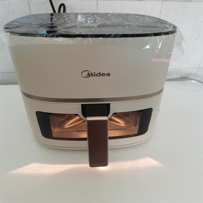 美的空气炸锅不翻面智能电炸锅5L大容量家用可视电炸锅MF-KZC5089