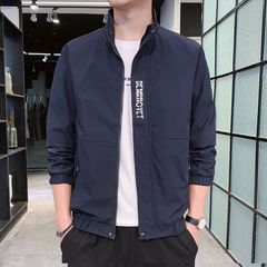 春裝夾克男士薄款修身立領上衣休閒服