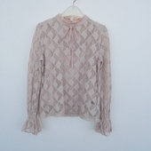 两件套4A8662灰粉 蕾丝衫 拉系列S专柜正品 女春夏优雅舒适长袖