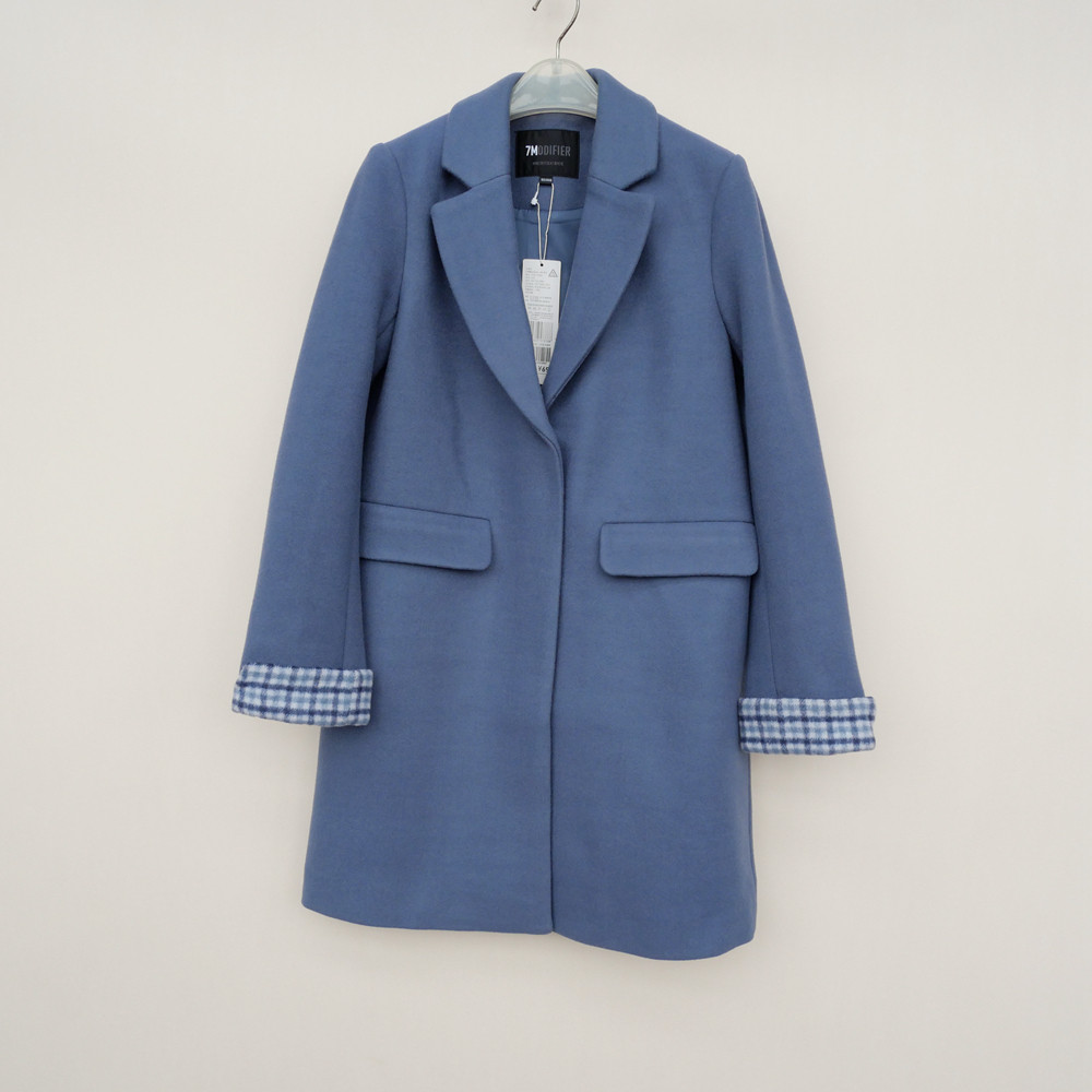 拉系列SM专柜撤柜正品 女冬季厚柔直筒毛呢外套短大衣4A1083深蓝,女装/女士精品,毛呢外套,淘宝优惠券,粉丝福利购,淘宝优惠卷