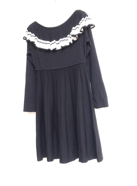 CC系列/S正品断码 秋冬学院亲肤冰丝针织毛线连衣裙2C330007黑色