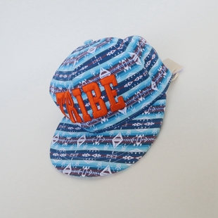 专柜正品 女全棉蓝色印花帽子八角鸭舌帽遮阳帽W9074 清仓超值