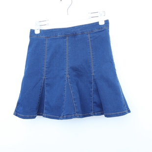 CC系列/S正品断码 女夏高腰裤内衬薄牛仔短裙半身裙2C205001蓝