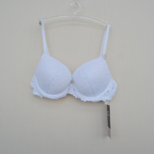 4上薄下厚钢圈蕾丝聚拢文胸H7967白色 H系列75B正品 断码