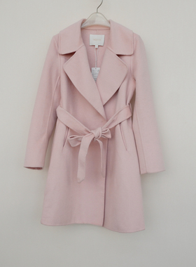 拉系列SM撤柜正品 女秋冬舒盈保暖双面呢外套短大衣5A0863灰粉