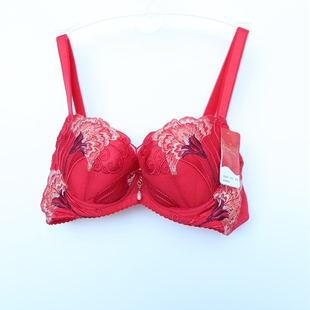 G203大红 超值内纯棉薄杯舒适文胸女GJ 古系列 80C正品