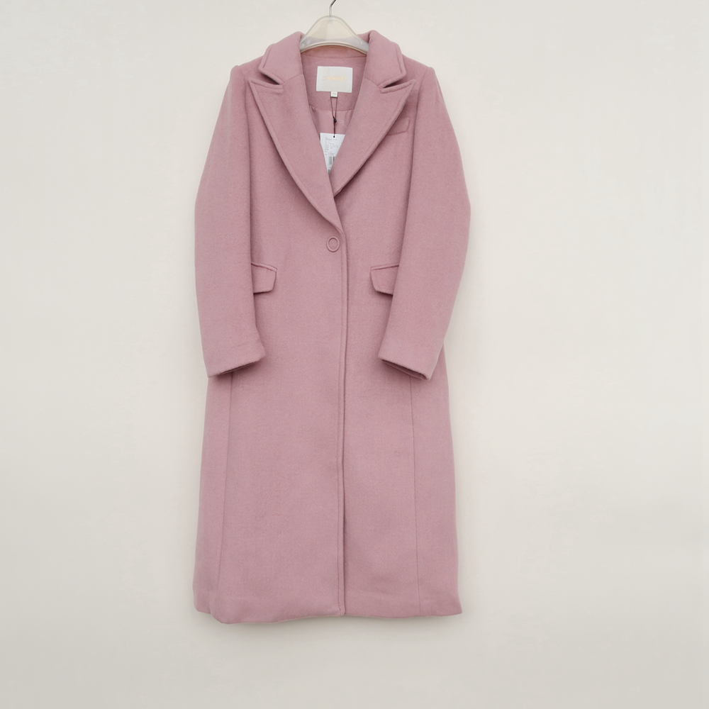 专柜正品断码过膝厚羊毛呢大衣