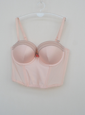 安系70A70B75B80A正品断码聚拢六排扣收腹美背文胸EF8297桔粉