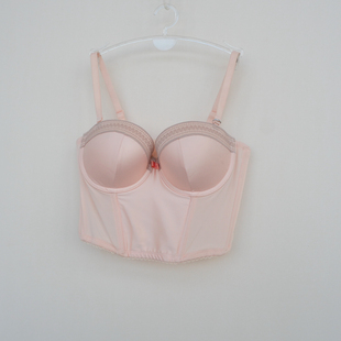 安系70A70B75B80A正品 聚拢六排扣收腹美背文胸EF8297桔粉 断码