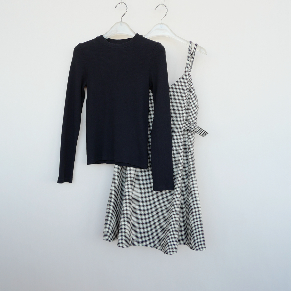 正品超值女秋冬厚柔吊带裙两件套