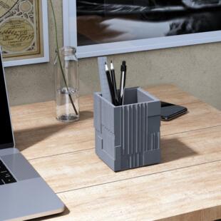 上海博物馆东馆｜混凝土创意水泥笔筒建筑工业风现代简约桌面收纳