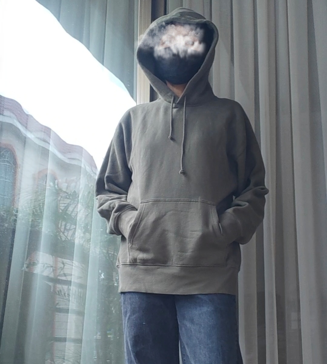 加拿大tna军色抓绒棉连帽卫衣s L