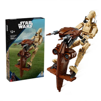 星球大战配备STAR的战斗机器人仔模型男孩儿童拼装积木玩具75428