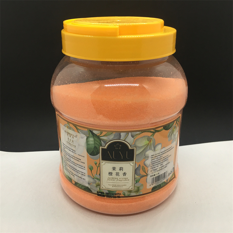 新款茉莉橙花香浴盐细盐海盐泡澡泡脚去角质滋润5斤桶装SPA美甲盐