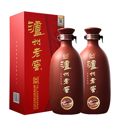 泸州老窖紫砂*2瓶套装收藏大曲
