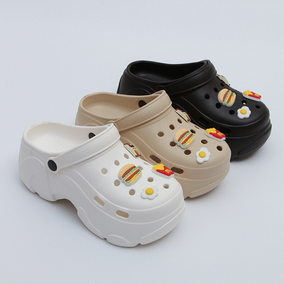 韩版轻便高跟洞洞鞋女外穿舒适爆款休闲夏季情侣两穿包头半拖鞋男